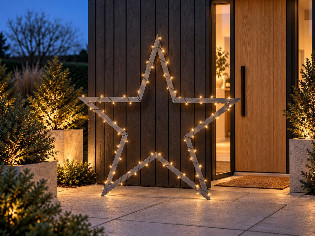 Stern aus Cortenstahl – Weihnachtsdekoration