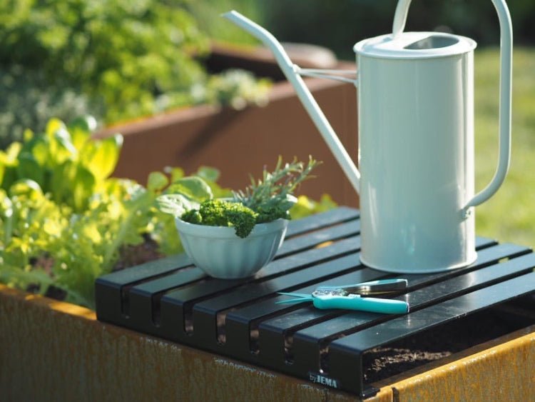 CUBY Auflagebank 40 cm als Ablage auf Pflanzkasten