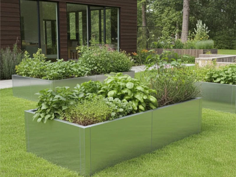 Hochbeet CUBY aus verzinktem Stahl 150 x 80 x 40 cm