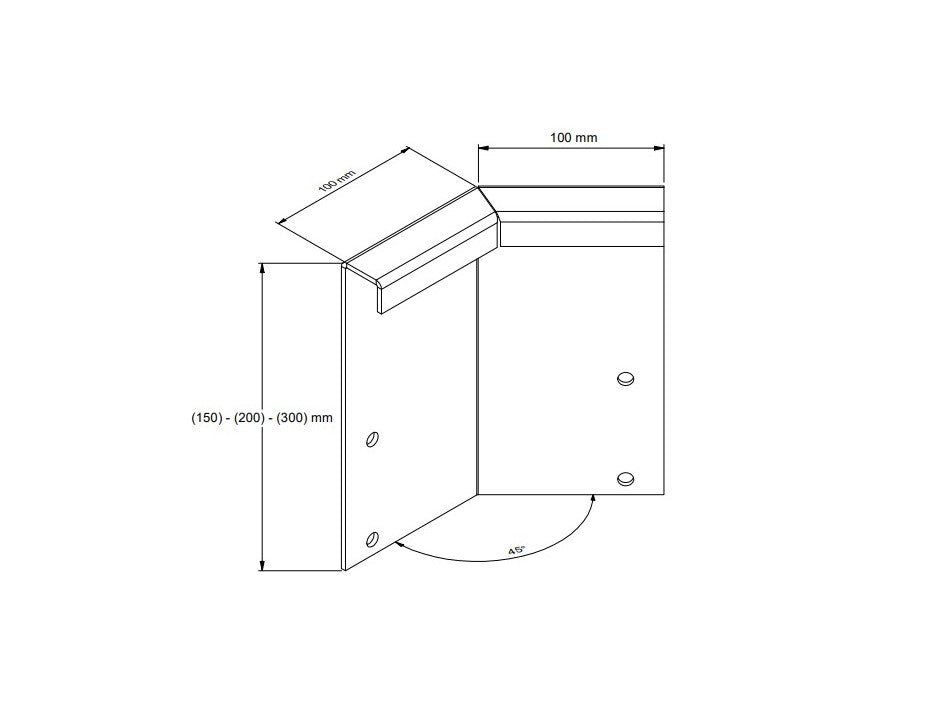 Außenwinkel 45 Grad aus Cortenstahl