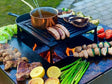BBQ Feuerstelle Grill CUBY schwarz 80 x 80 x 80 cm