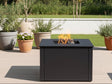 CUBY Feuerschale aus schwarz lackiertem Stahl – 60 × 60 × 40 cm