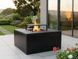 BBQ Feuerstelle Grill CUBY schwarz 80 x 80 x 40 cm