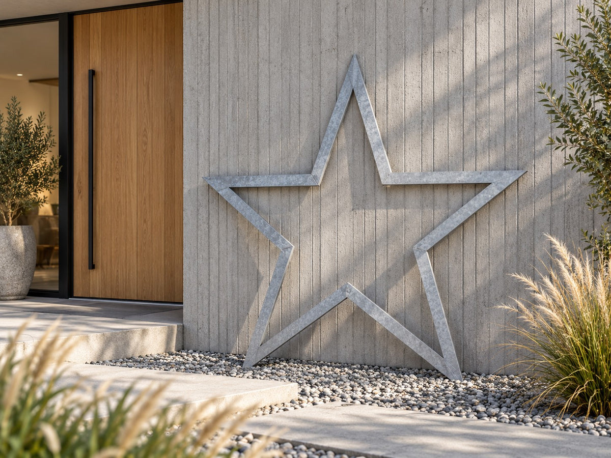 Stern aus verzinktem Stahl – Weihnachtsdekoration
