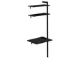 Forlængermodul AXIS 71 x H205 cm – Sortlakeret bordplade plus 2 hylder