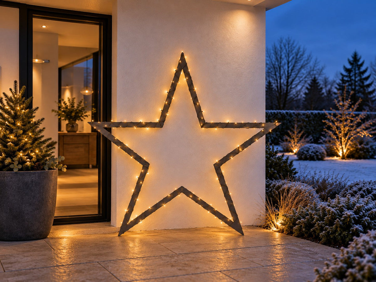 Stern aus Cortenstahl – Weihnachtsdekoration