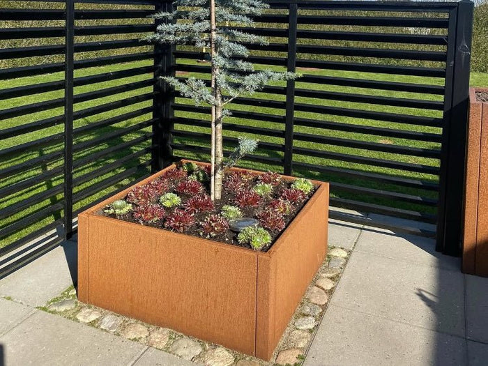Pflanzkasten aus Cortenstahl CUBY 80 x 80 x 40 cm