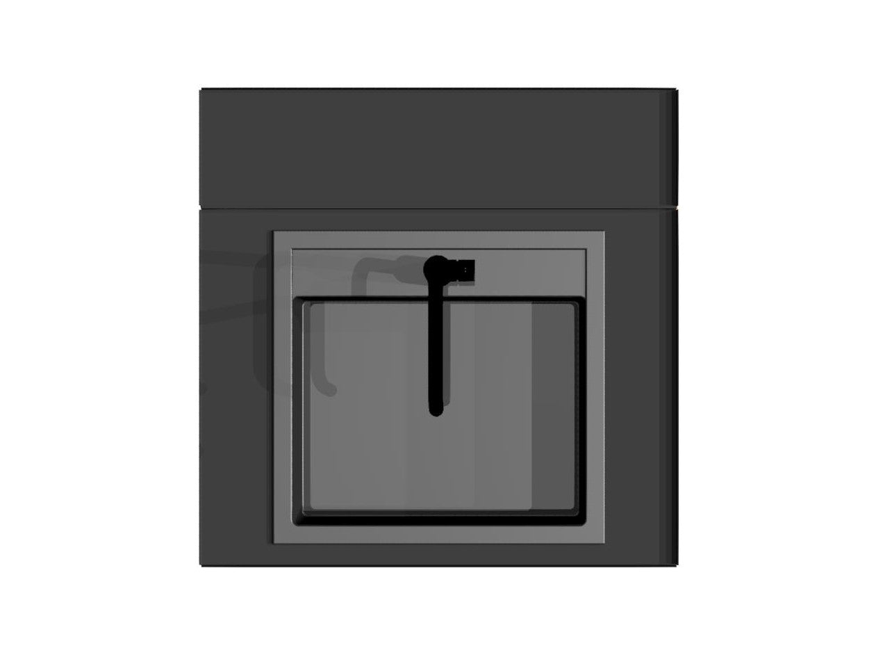 Draufsicht auf Cortenstahl Außenküche Waschmodul mit integriertem Waschbecken