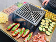 BBQ Feuerstelle Grill CUBY schwarz 80 x 80 x 80 cm