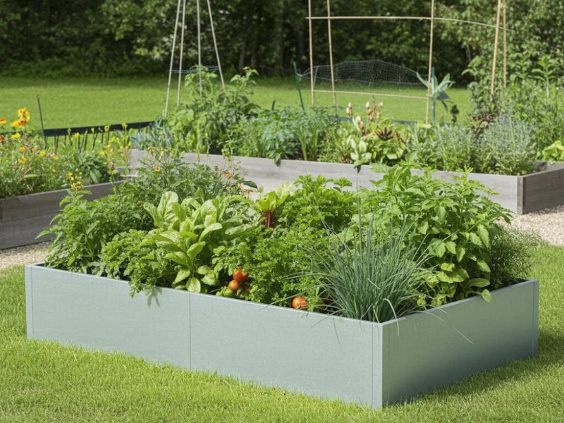 Hochbeet aus verzinktem Stahl CUBY 230 x 120 x 40 cm