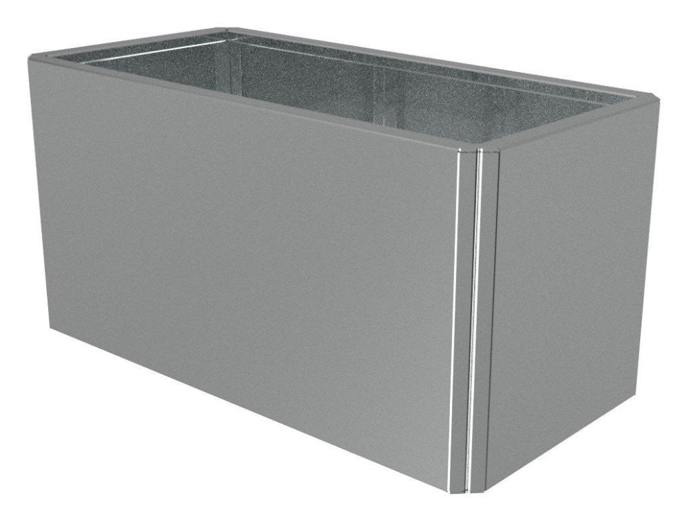 Modular kombinierte EDGY Pflanzkübel aus verzinktem Stahl