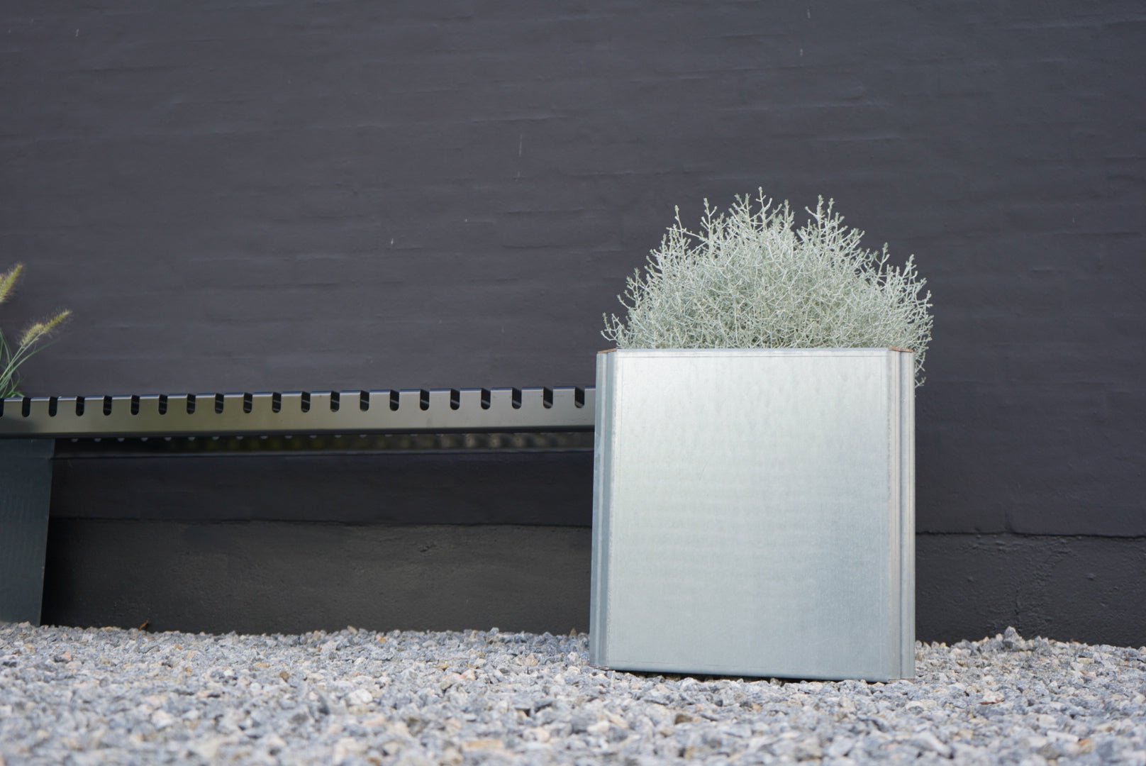 Plantekasse galvaniseret stål EDGY 157 x 40 x 40 cm