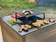 BBQ Feuerstelle Grill CUBY Cortenstahl 60 x 60 x 40 cm