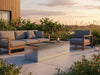 Loungetisch mit Gasfeuer für Terrasse